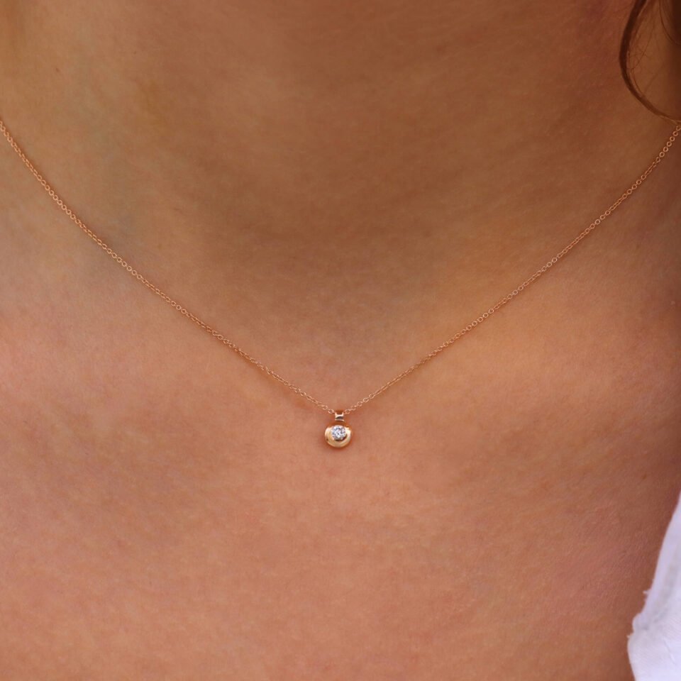 Цепочка с подвеской "Глазок с бриллиантом"