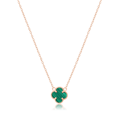 Zelta ķēdīte ar kulonu "Zaļais āboliņš"