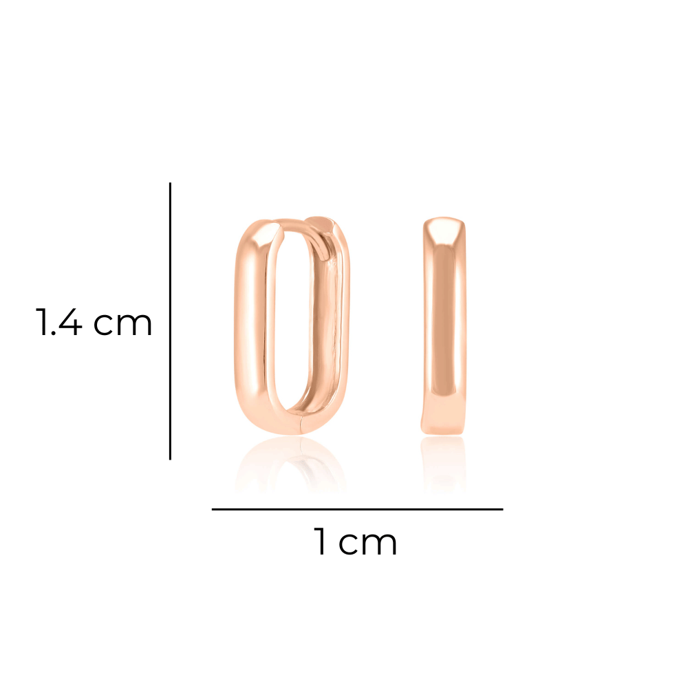 Zelta auskari "Kvadrātveida stīpiņas"