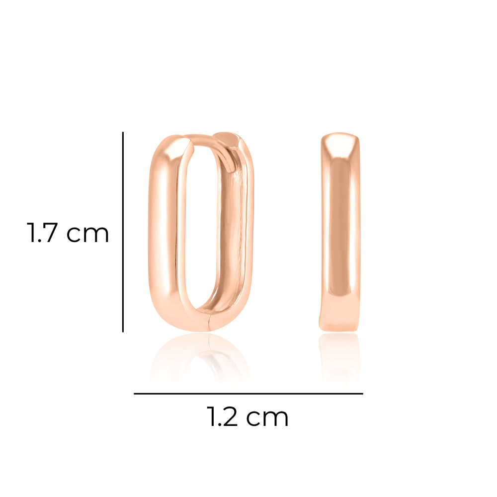 Zelta auskari "Kvadrātveida stīpiņas"