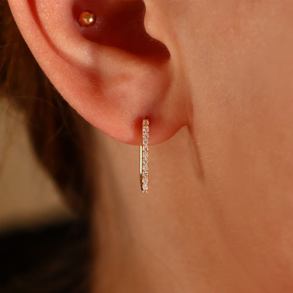 Золотые серьги "Кольца"