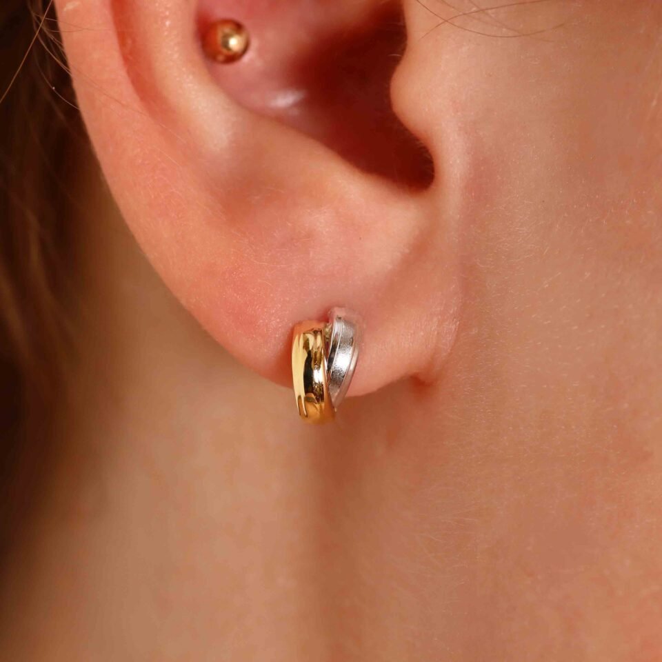 Auksiniai auskarai "2 Spalvos"