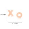 Kuldsed kõrvarõngad "XO"