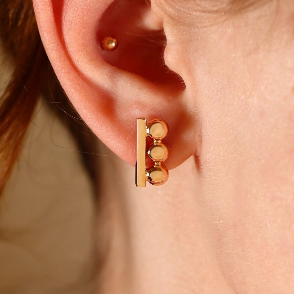 Золотые серьги «Разные»