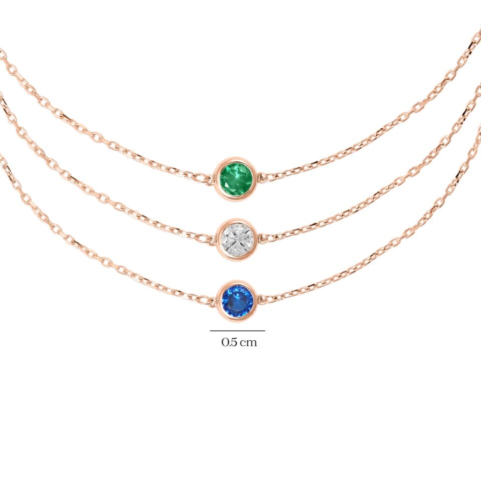 Goldarmband „3-farbige Öse“