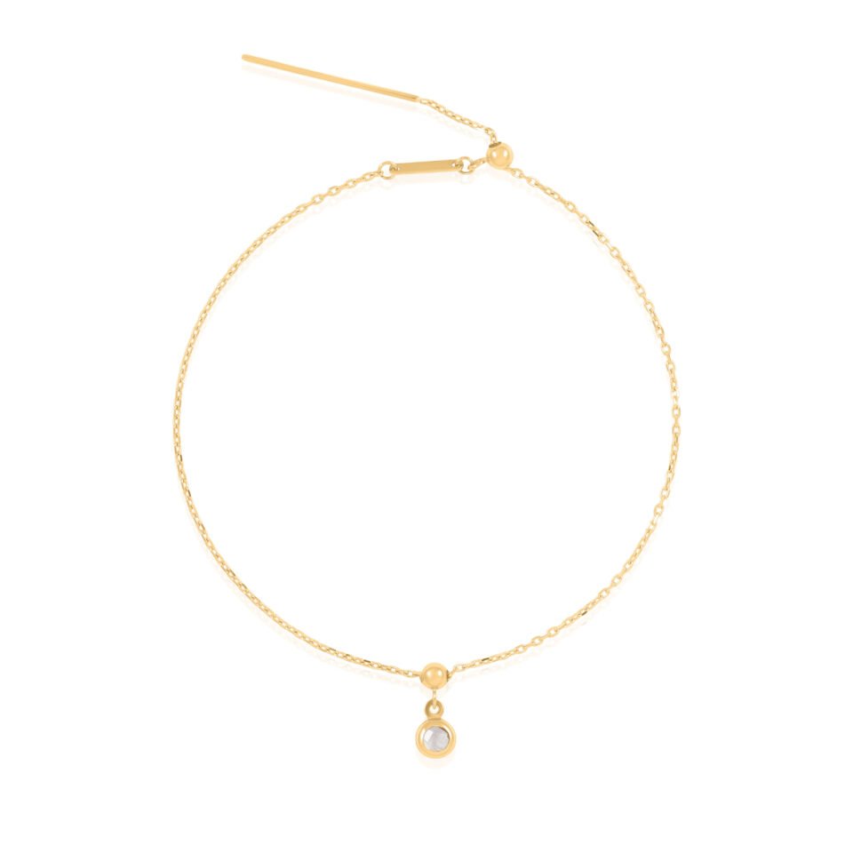 Золотой браслет "Глаз циркон"