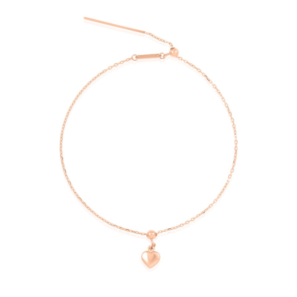 Золотой браслет "Сердце"