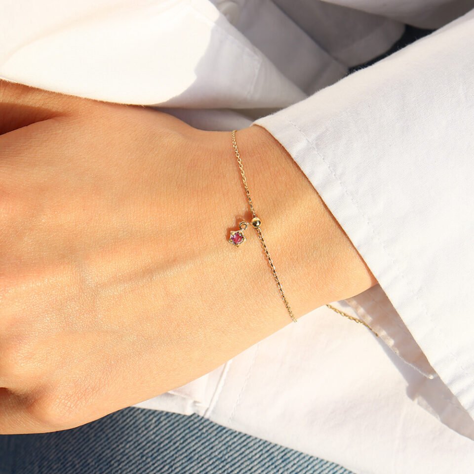 Золотой браслет "Цветок"