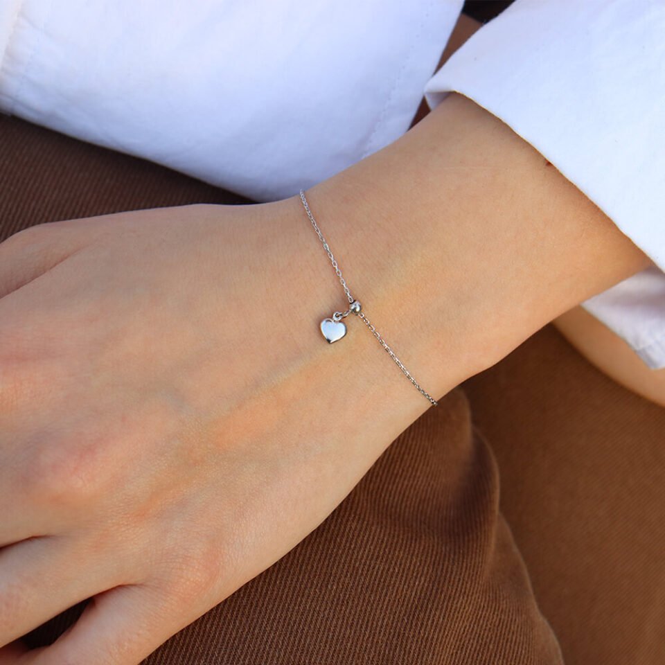 Золотой браслет "Сердце" (3 золотых цвета)