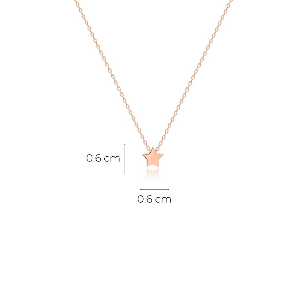 Gold chain with pendant "Star" measurements