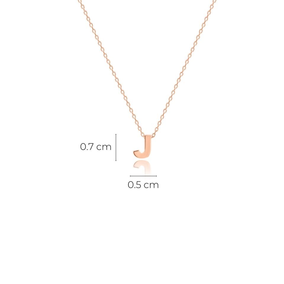 Kuldse ripatsi tähe "J" mõõdud