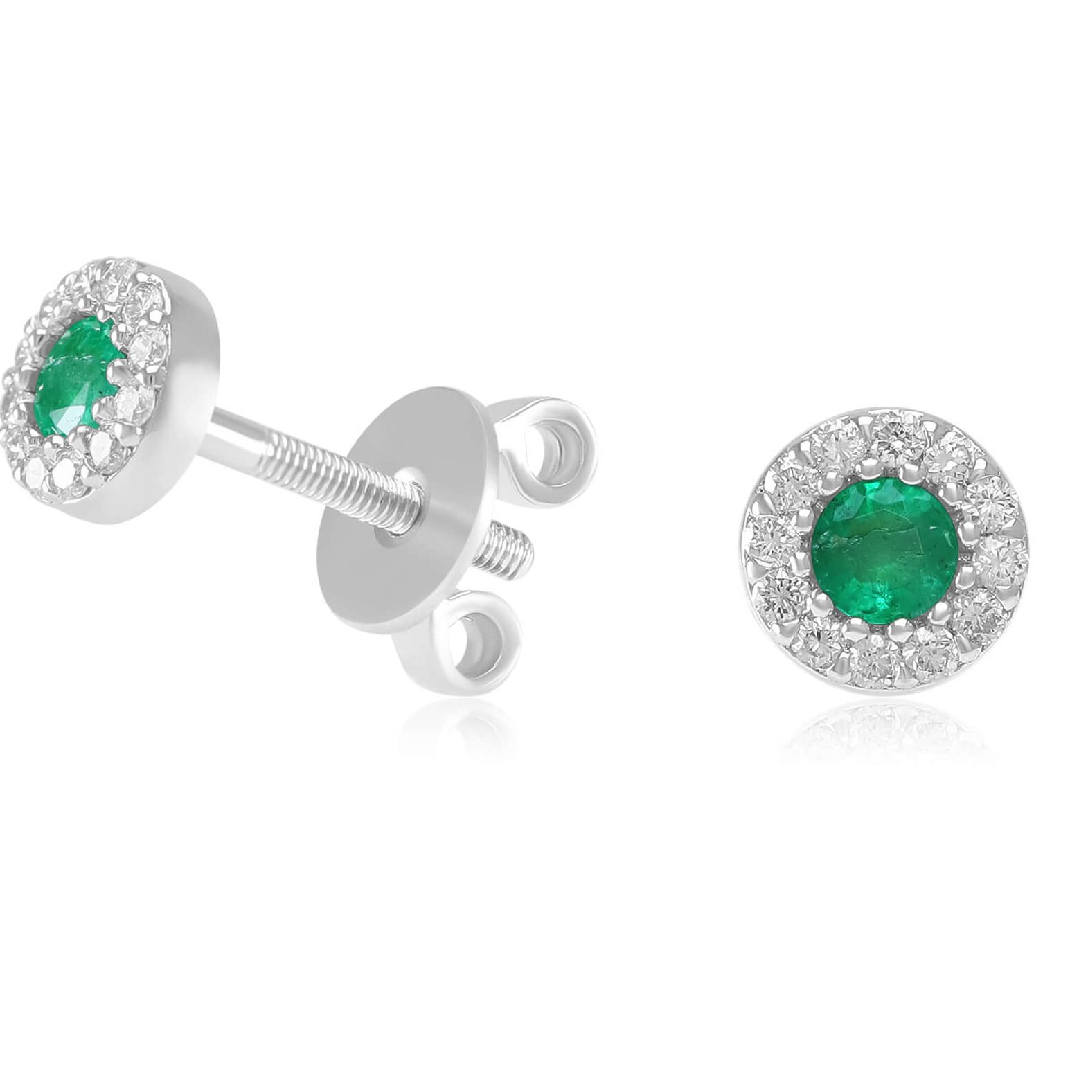 Złote kolczyki "Szmaragd"