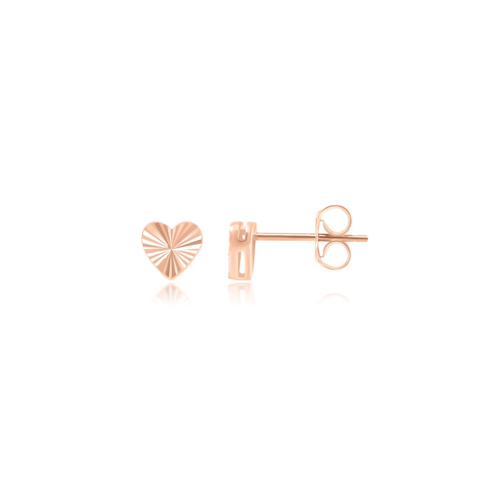 Золотые серьги "Сердечки"