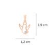 Złota zawieszka "Anioł z cyrkonią" (Anioł Stróż) wymiary