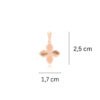 Gold pendant "Sparkling Clover" measurements