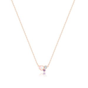 Goldkette mit Anhänger „Herz mit Opal“