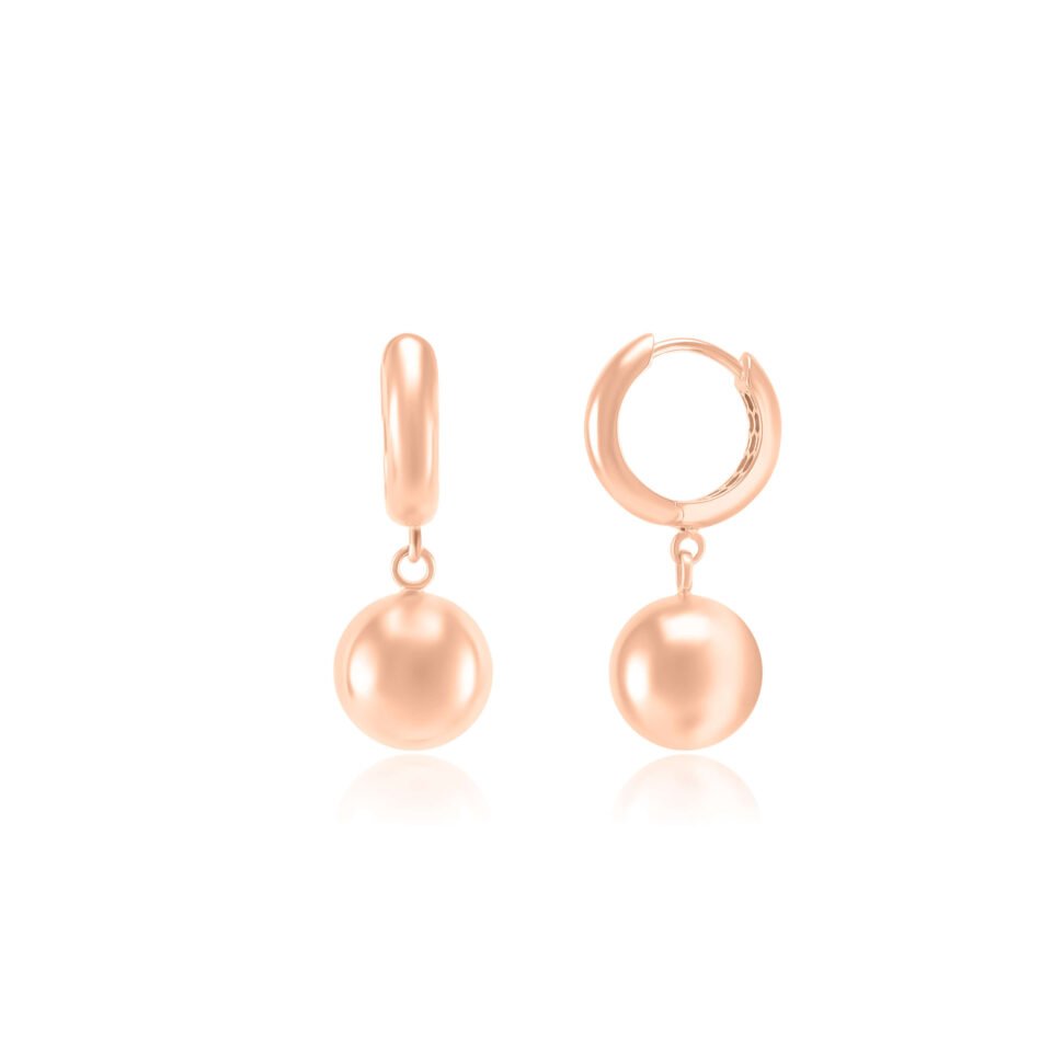 Złote kolczyki z zapięciem angielskim "Bubbles"