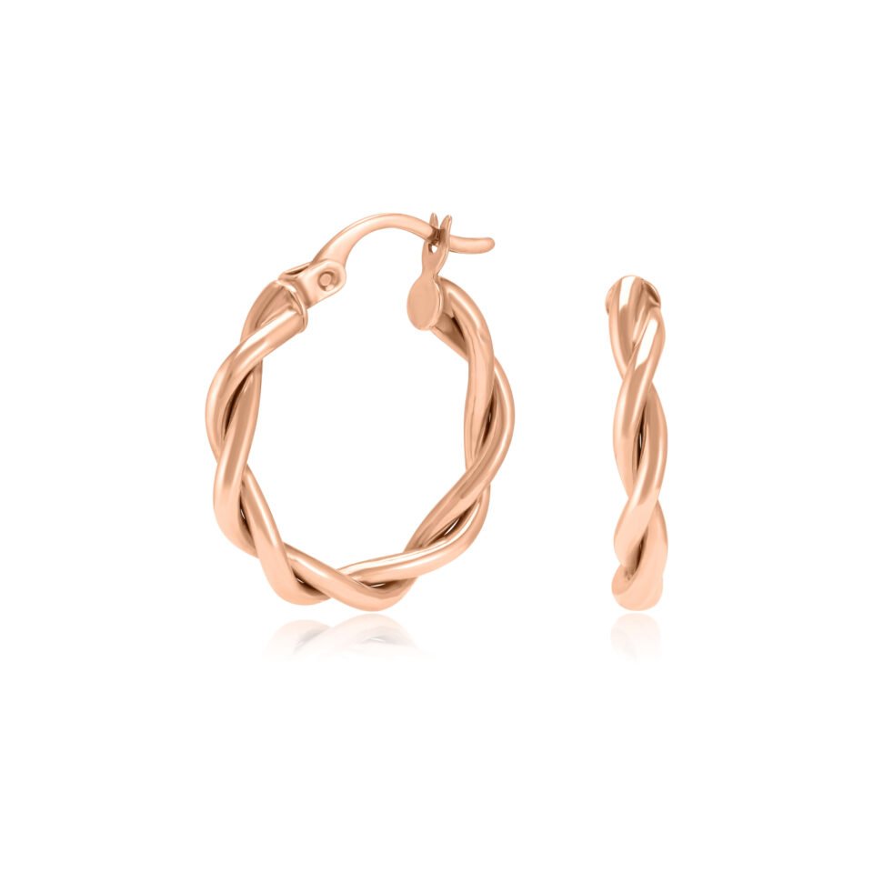 текстурированные круглые серьги-кольца