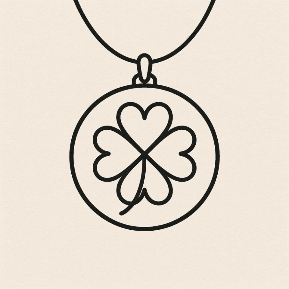 keturlapis dobilas pakabukas