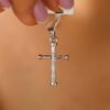 White gold pendant "Cross"