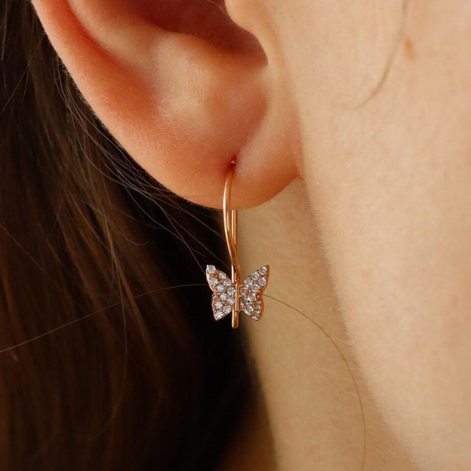 Kuldsed kõrvarõngad "Liblikad"