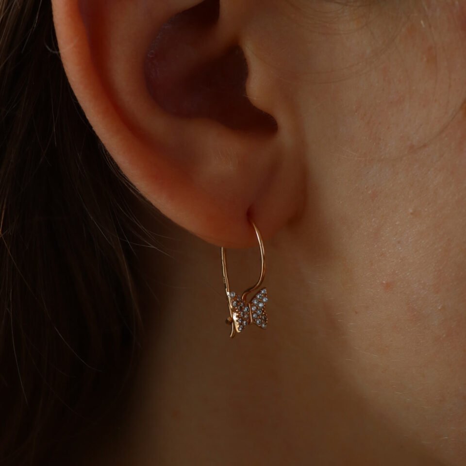 Kuldsed kõrvarõngad "Liblikas"