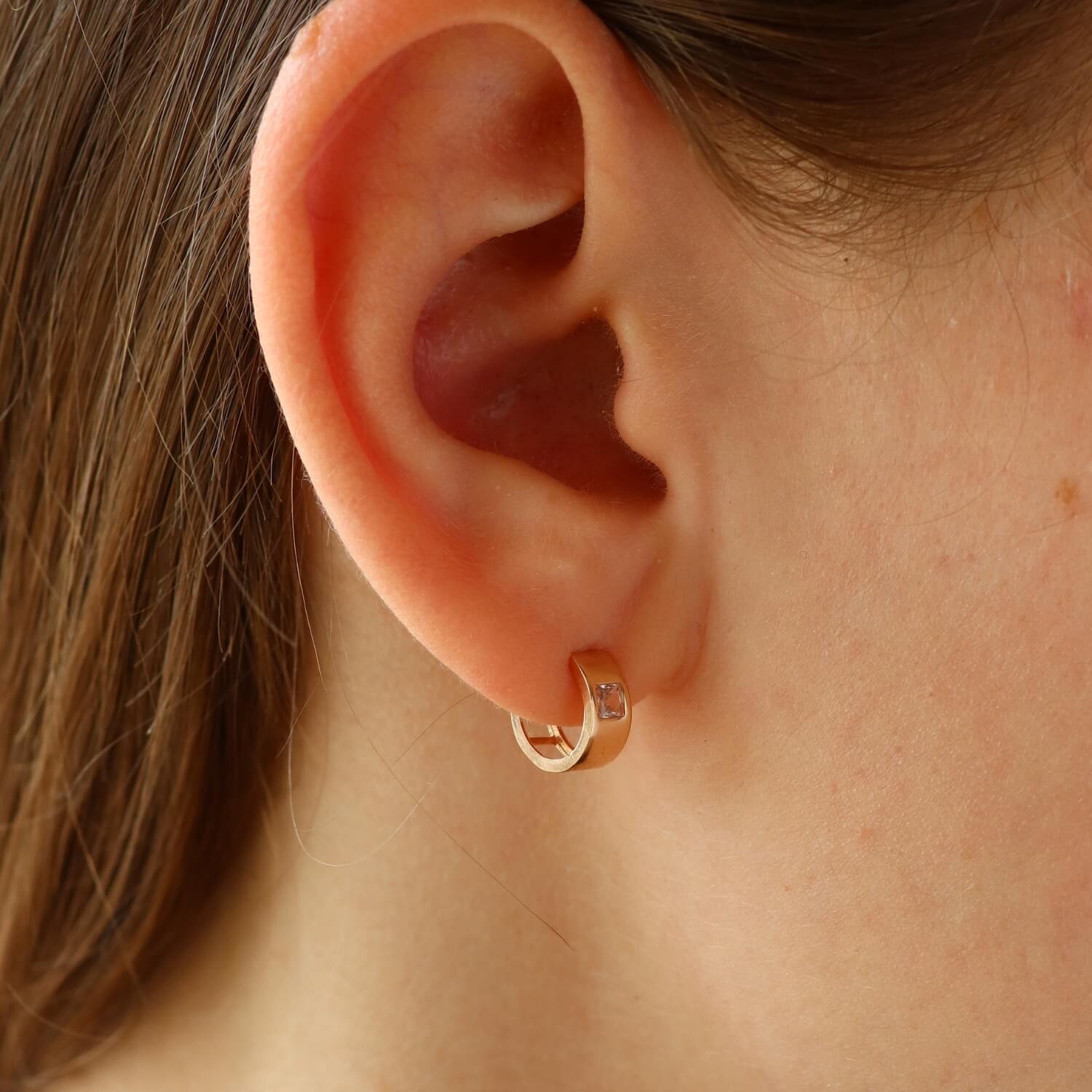 Gold earrings "Rings" (rings)