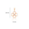 Gold pendant "Clover with zircon" measurements