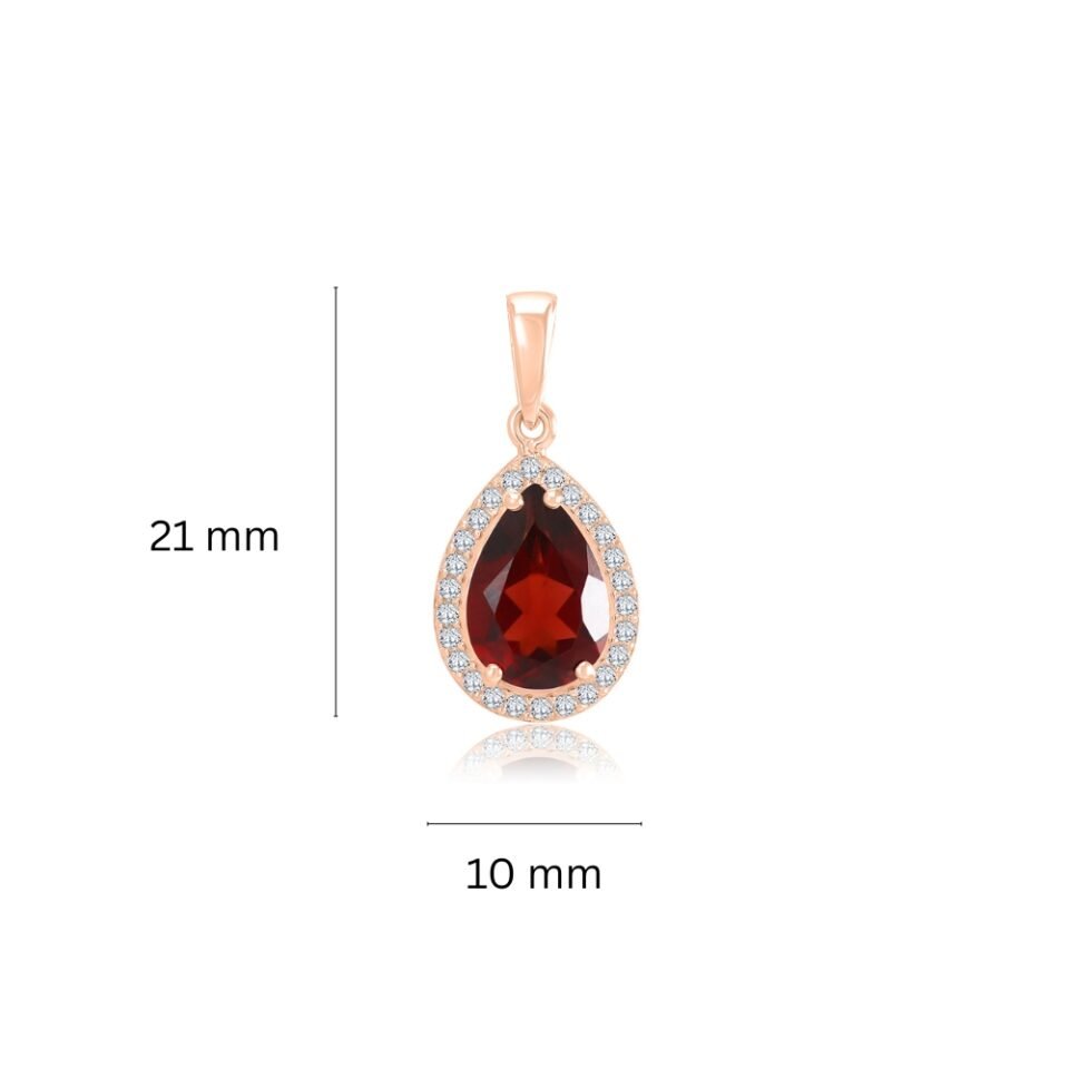 Gold pendant with agate dimensions