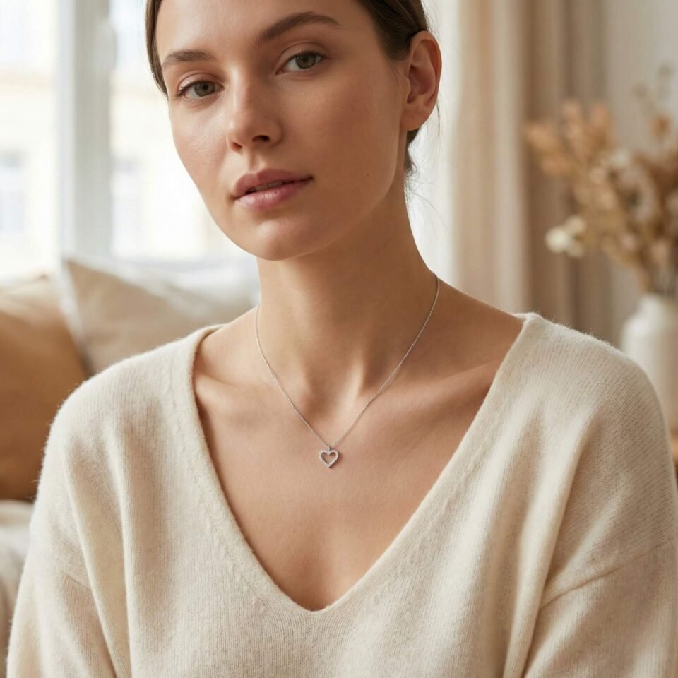 Цепочка с подвеской "Сердце" на шею