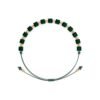 Браслет из темно-зеленой нити с золотом